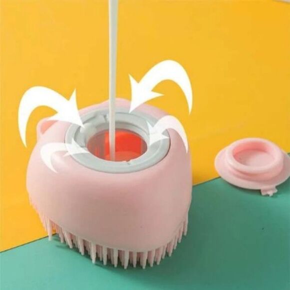 PET MASSAGE SCRUB DISPENSING BATH BRUSH - Picture 2 of 6